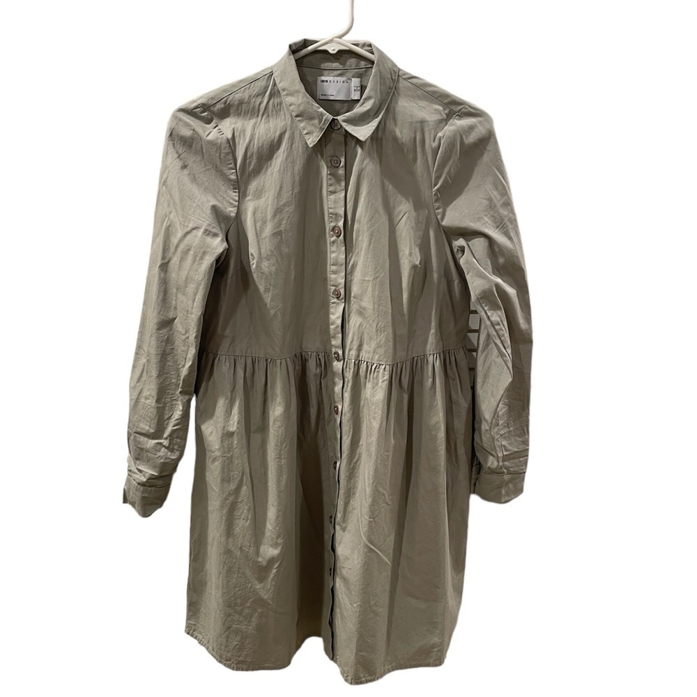 ASOS Design Button Up Long Sleeve Dress - Picture 1 of 4